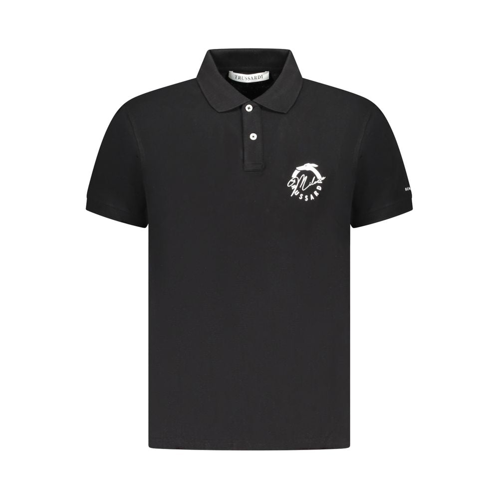 Polo Trussardi en coton noir pour homme