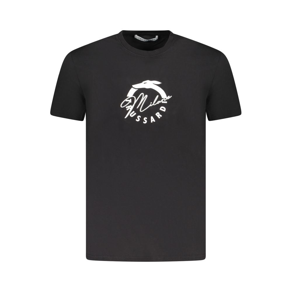 T-shirt homme en coton noir Trussardi