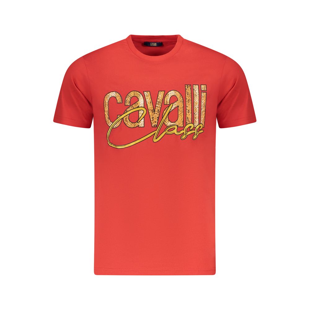 T-shirt Cavalli Class en coton rouge pour homme