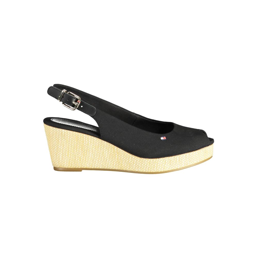 Sandales Tommy Hilfiger en cuir noir pour femme