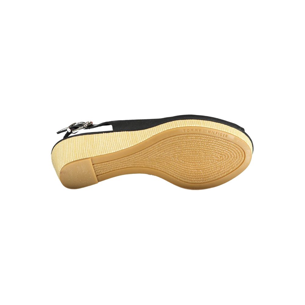 Sandales Tommy Hilfiger en cuir noir pour femme