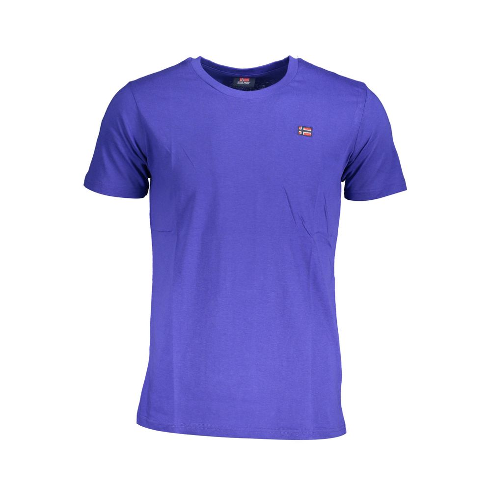T-shirt homme bleu en coton Norvège 1963