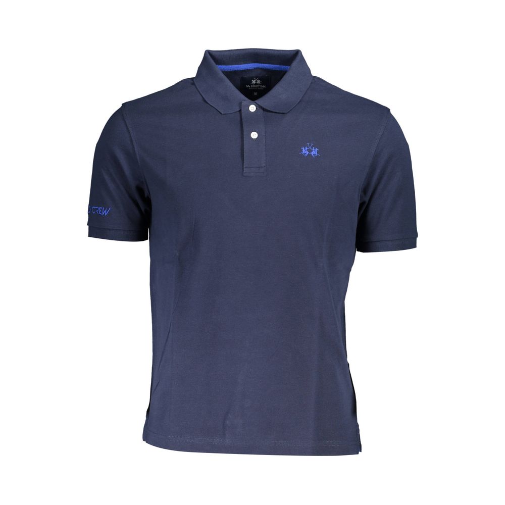 Polo homme en coton bleu La Martina