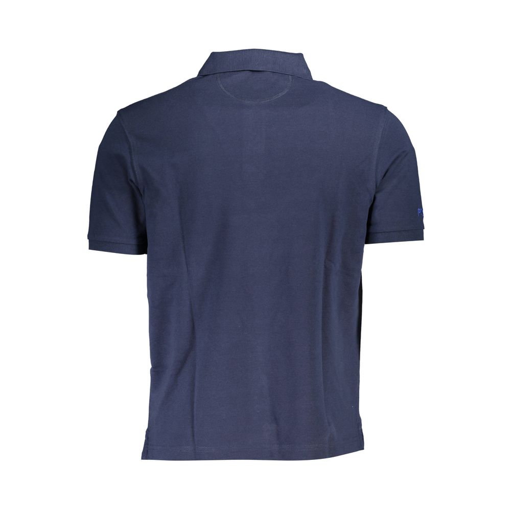 Polo homme en coton bleu La Martina