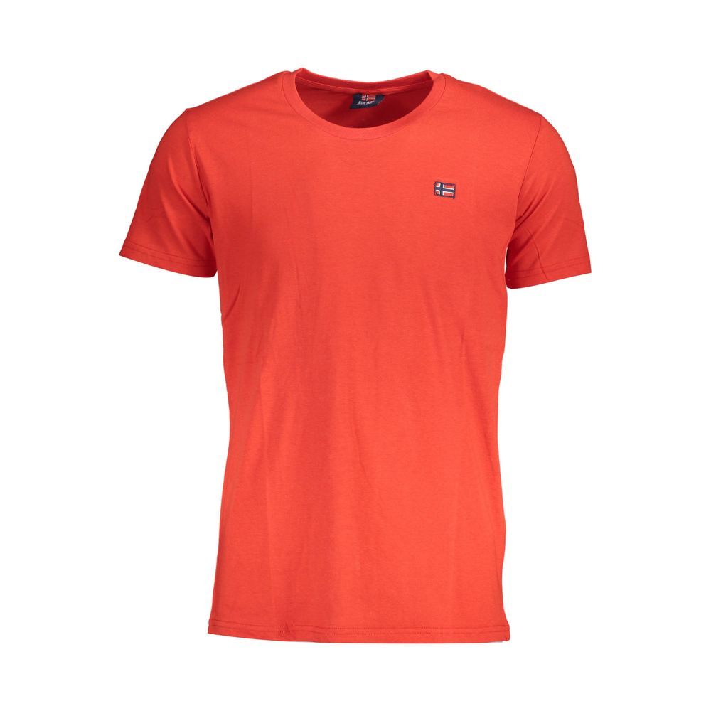 T-shirt homme en coton rouge Norvège 1963