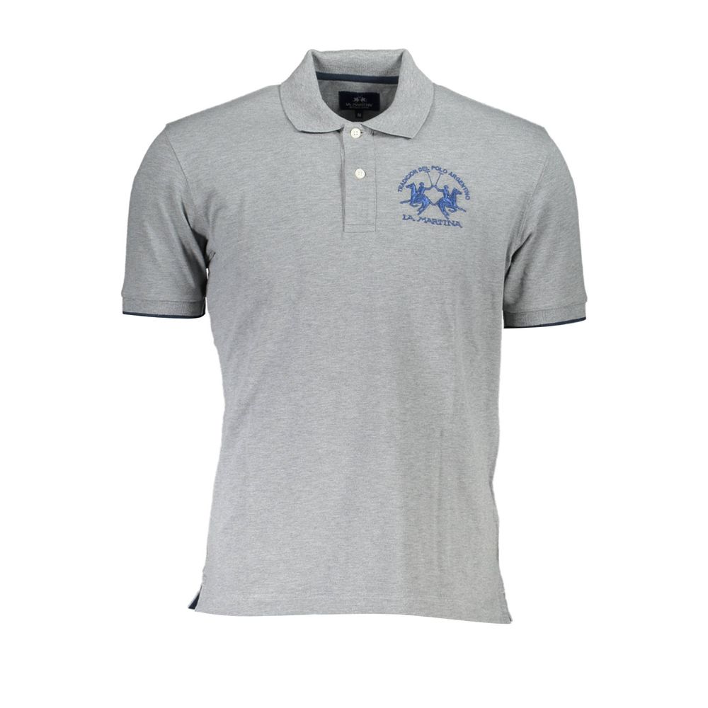 Polo homme en coton marron La Martina