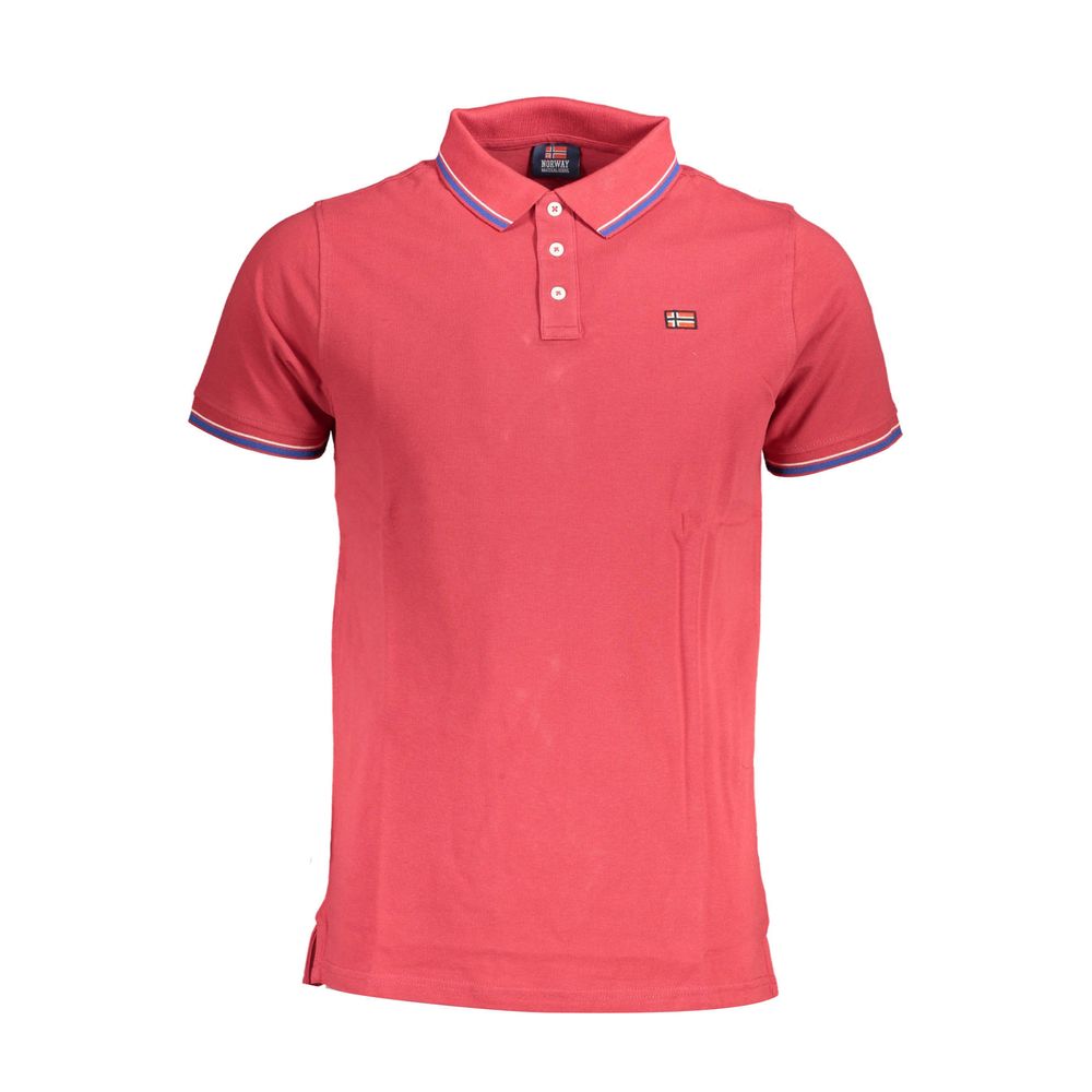 Polo rouge en coton pour homme, Norvège 1963