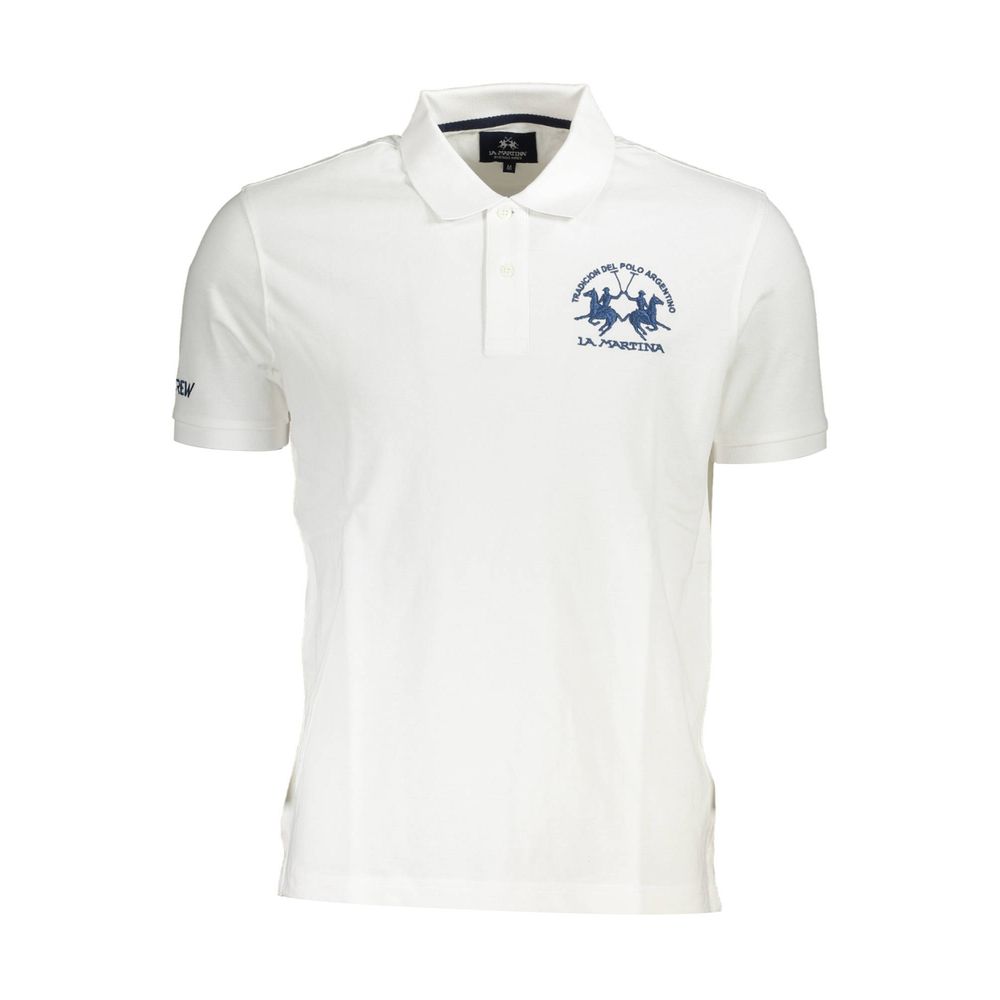 Polo homme en coton blanc La Martina
