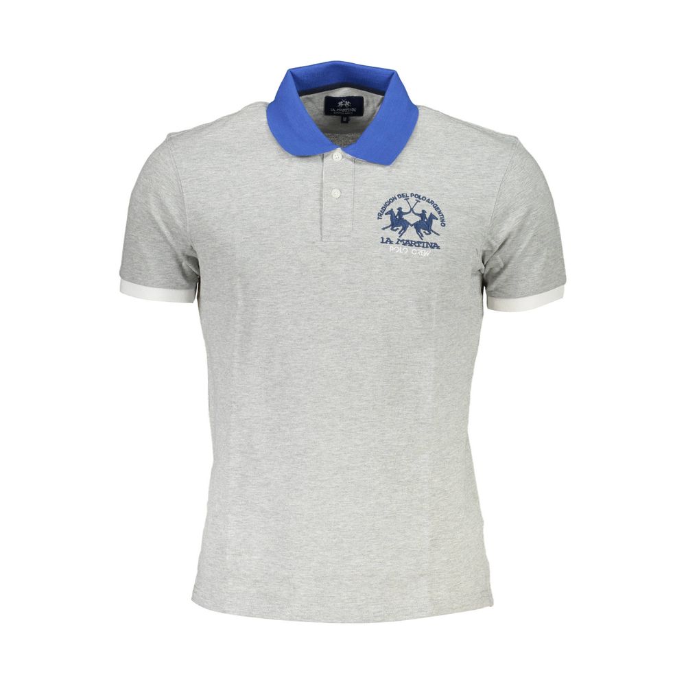 Polo homme en coton marron La Martina