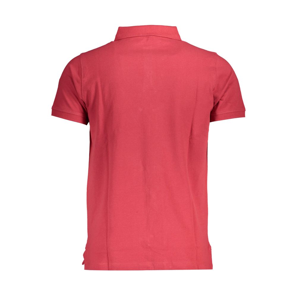 Polo rouge en coton pour homme, Norvège 1963