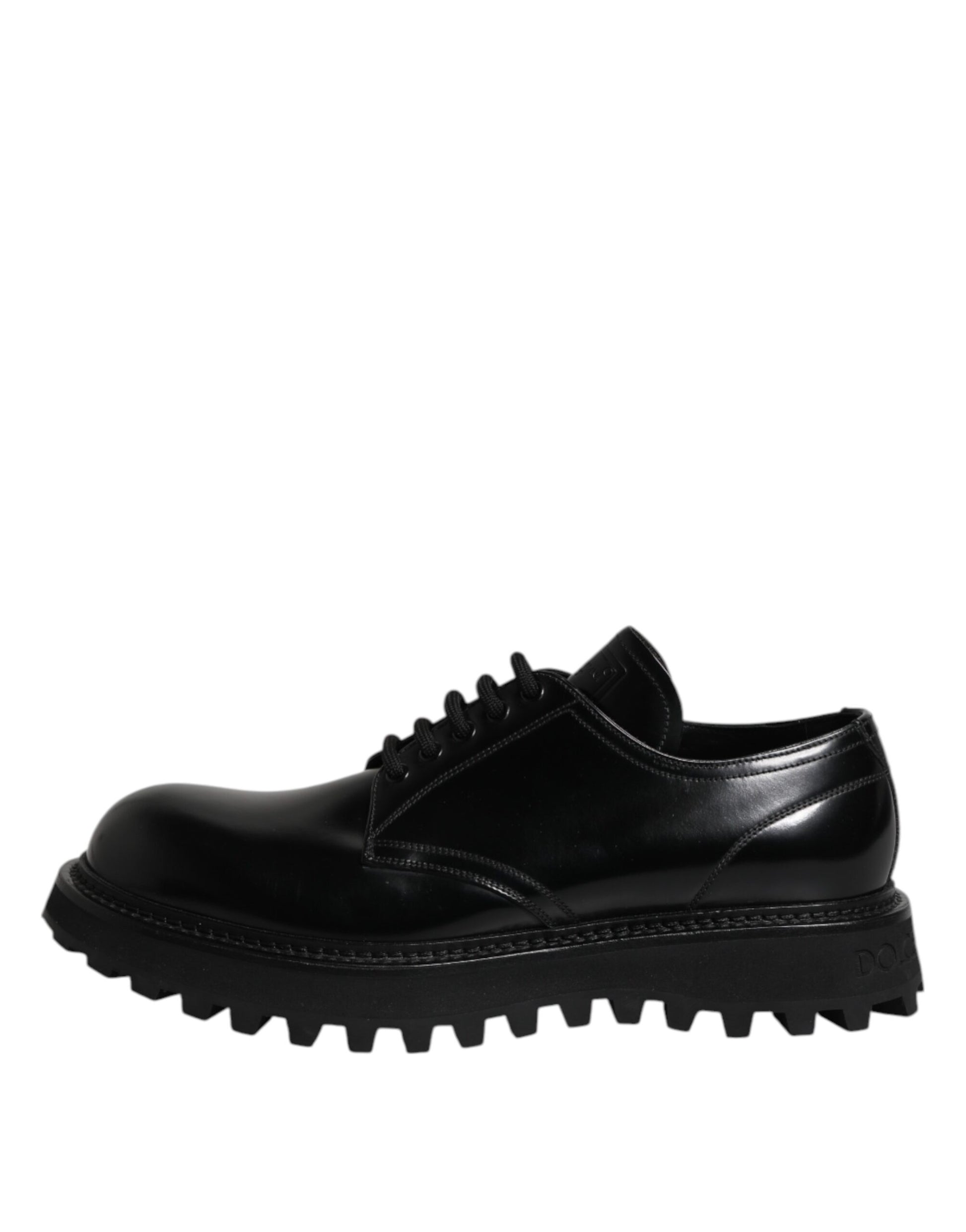 Chaussures habillées à lacets en cuir noir Dolce &amp; Gabbana pour homme