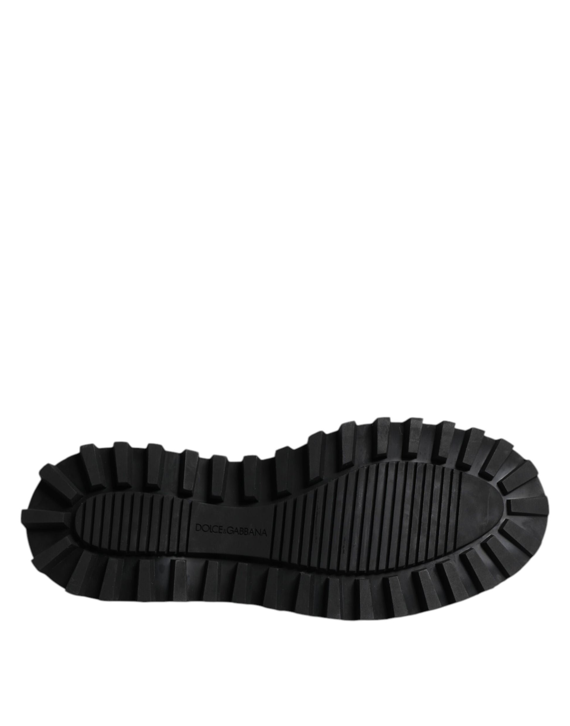 Chaussures habillées à lacets en cuir noir Dolce &amp; Gabbana pour homme