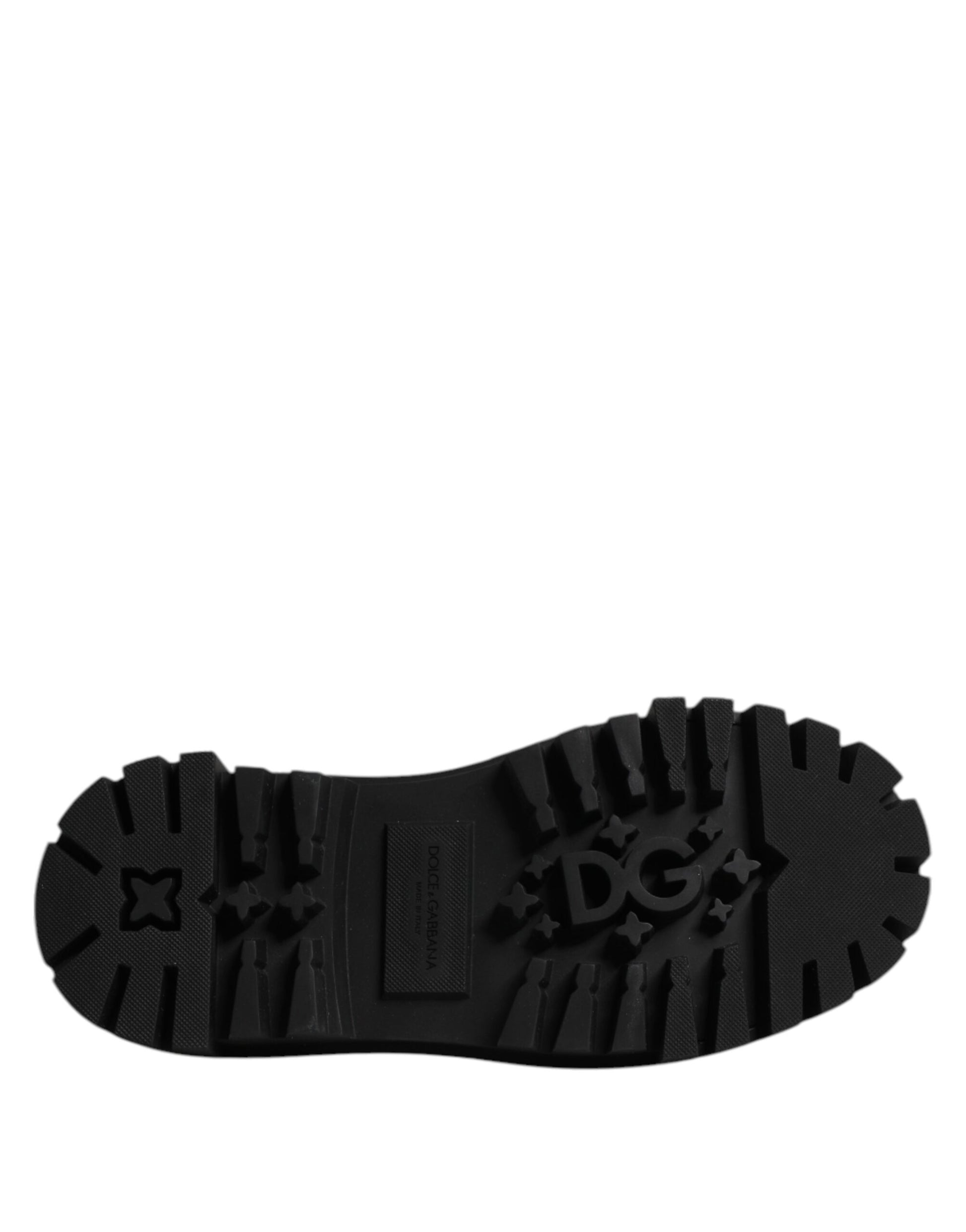 Chaussures habillées à lacets en cuir noir Dolce &amp; Gabbana pour homme