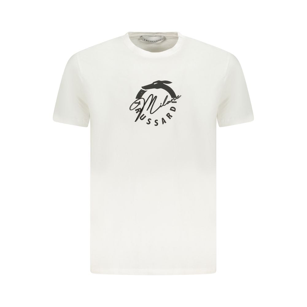 T-shirt homme en coton blanc Trussardi