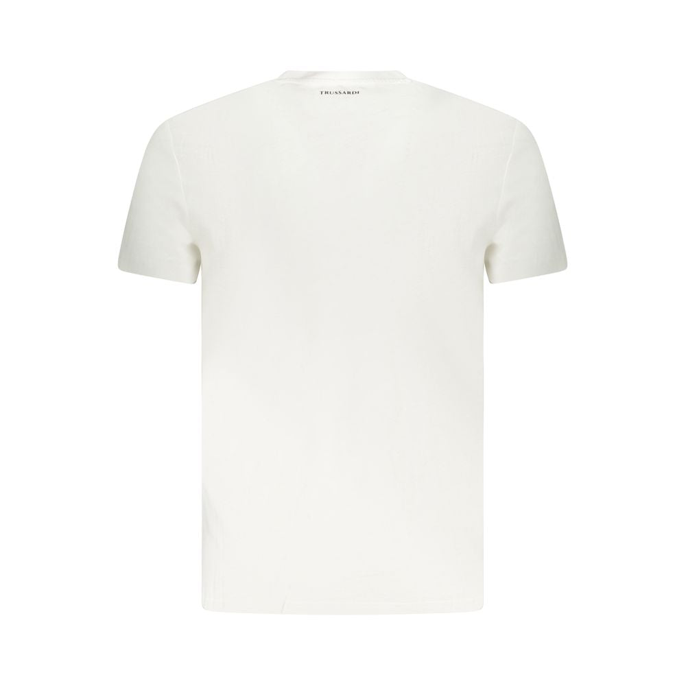 T-shirt homme en coton blanc Trussardi