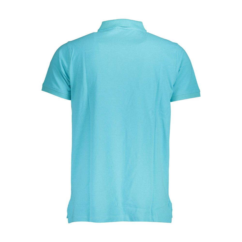 Polo bleu en coton pour homme, Norvège 1963