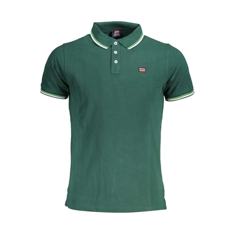 Polo homme en coton vert Norvège 1963