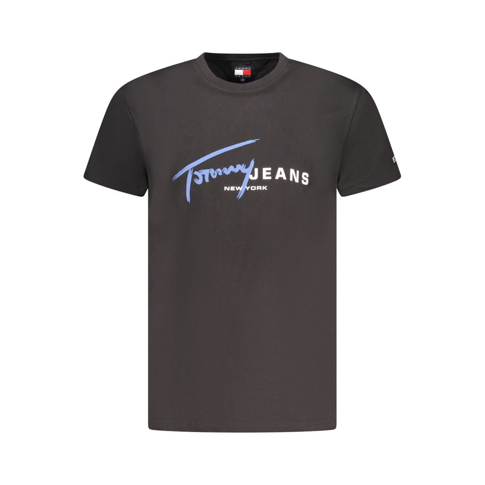 T-shirt noir en coton Tommy Hilfiger pour homme