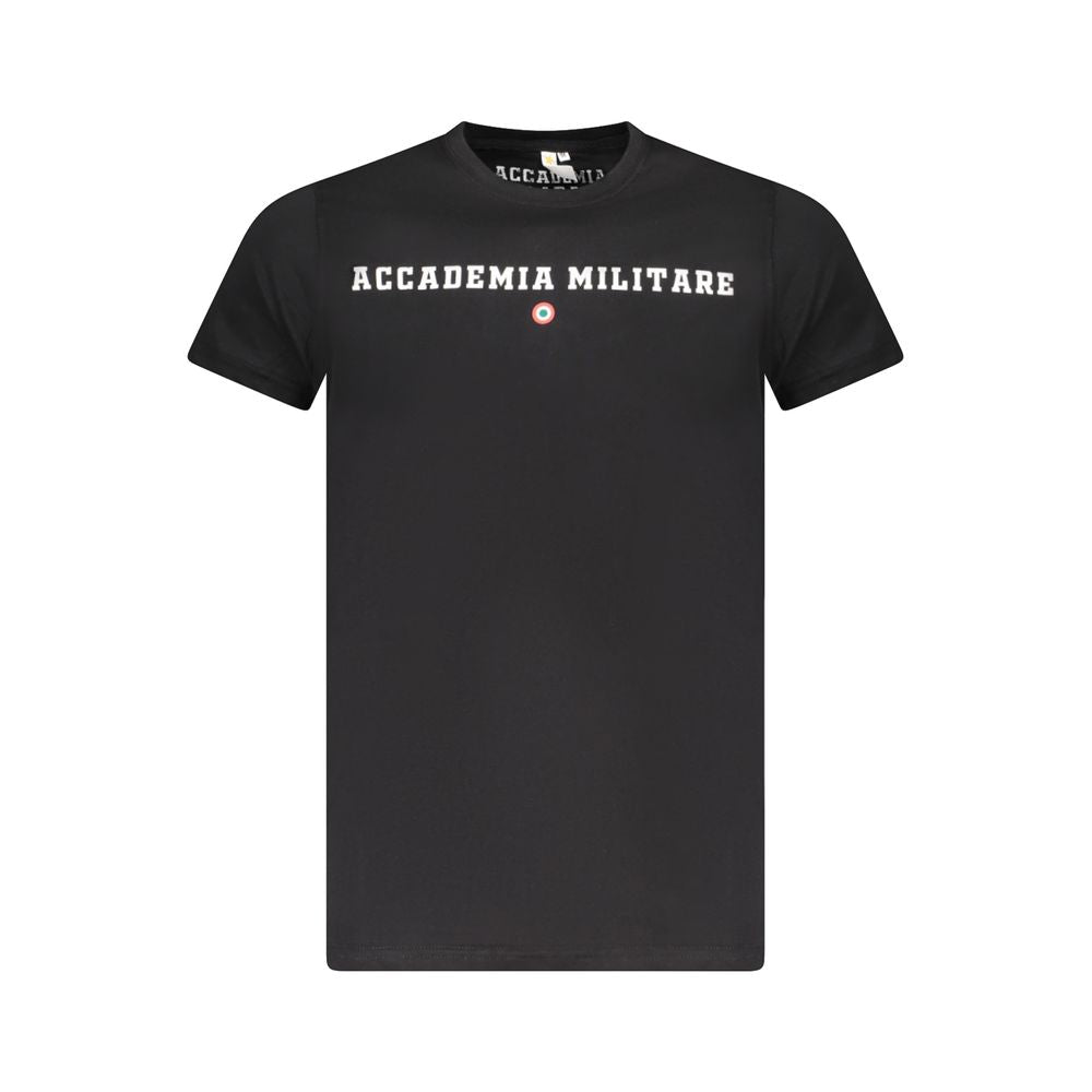 T-shirt en coton noir Accademia Militare