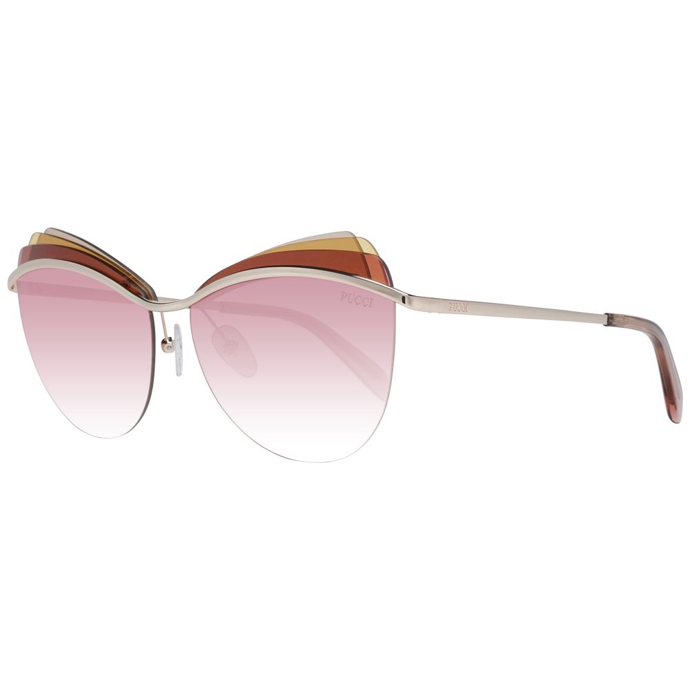 Lunettes de soleil dorées pour femme Emilio Pucci