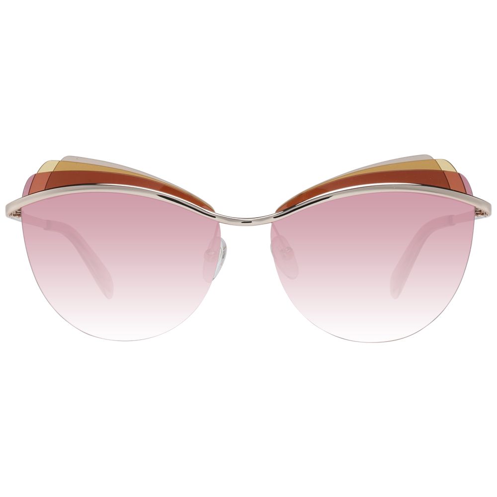 Lunettes de soleil dorées pour femme Emilio Pucci