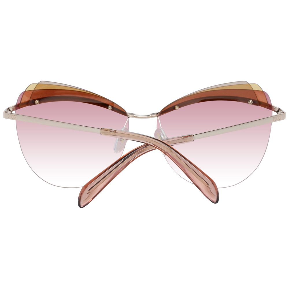 Lunettes de soleil dorées pour femme Emilio Pucci