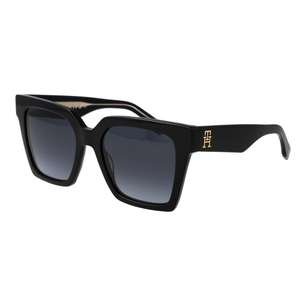Lunettes de soleil noires Tommy Hilfiger pour femme