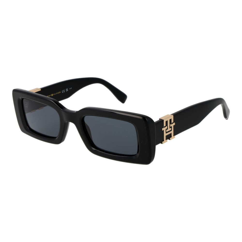 Lunettes de soleil noires Tommy Hilfiger pour femme