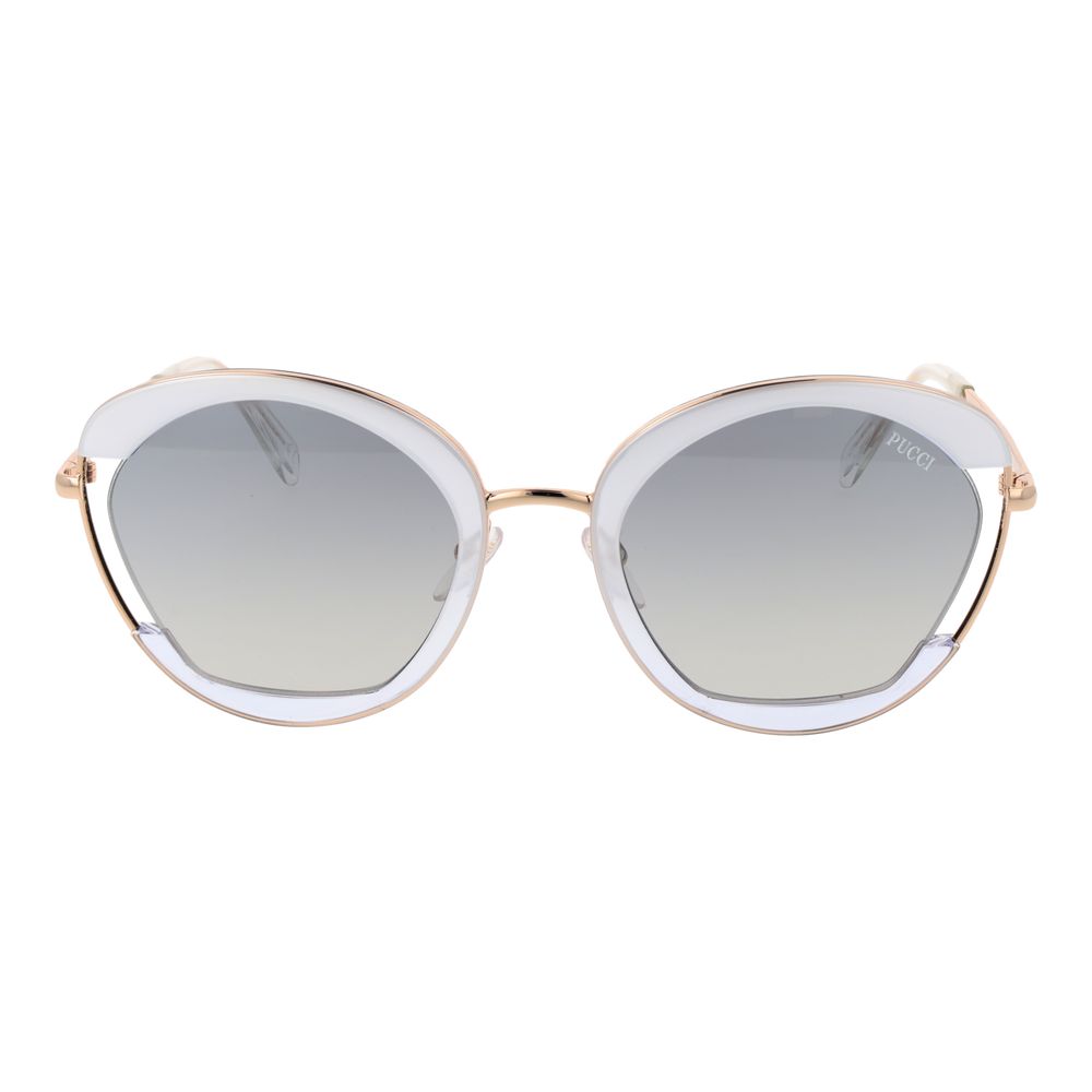 Lunettes de soleil dorées pour femmes Emilio Pucci
