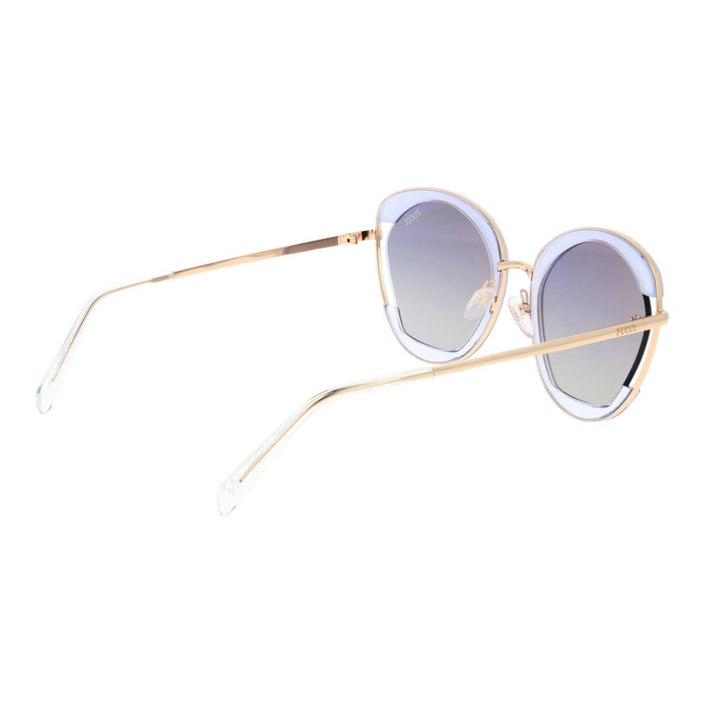Lunettes de soleil dorées pour femmes Emilio Pucci