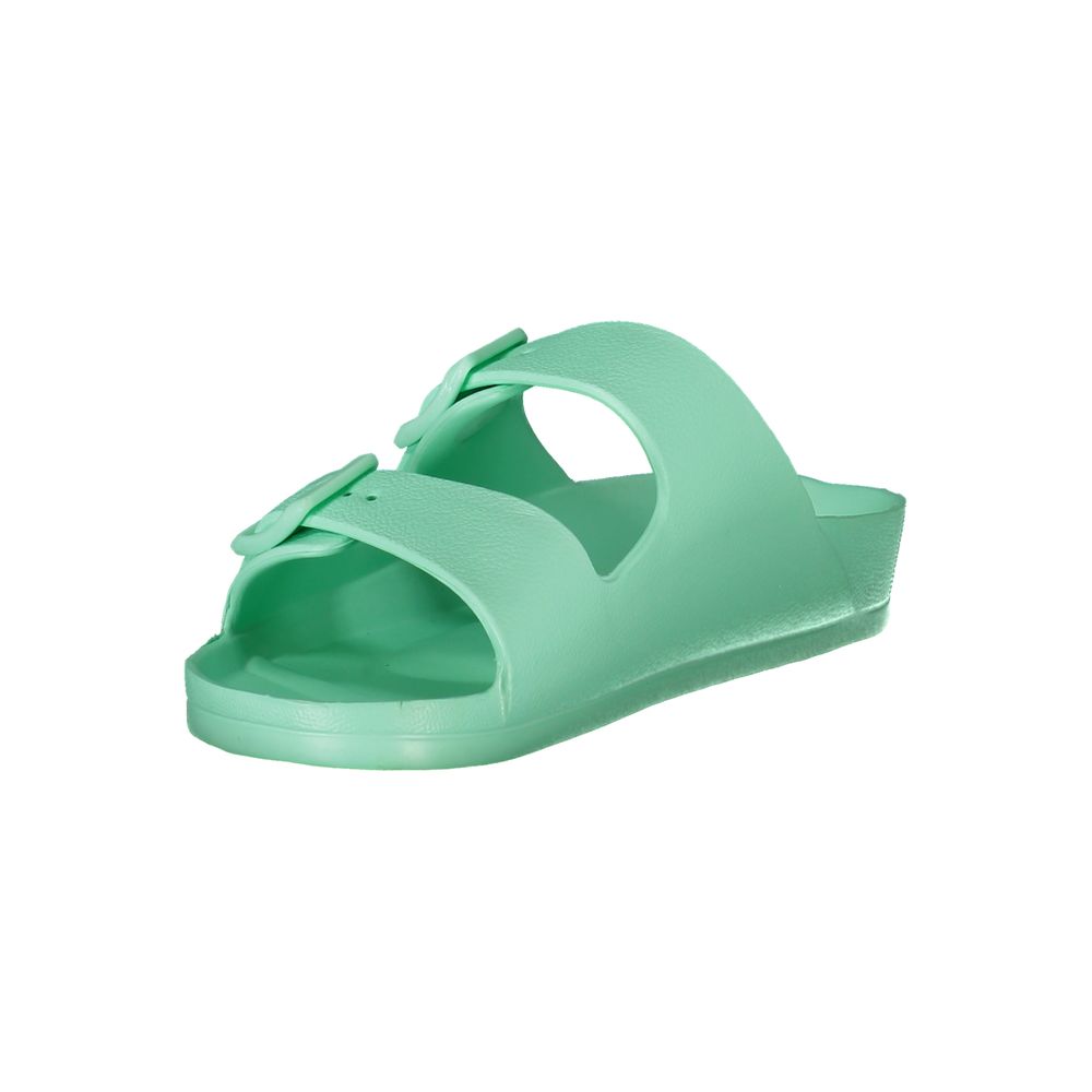 Sandale en plastique vert pour femme, Norvège 1963