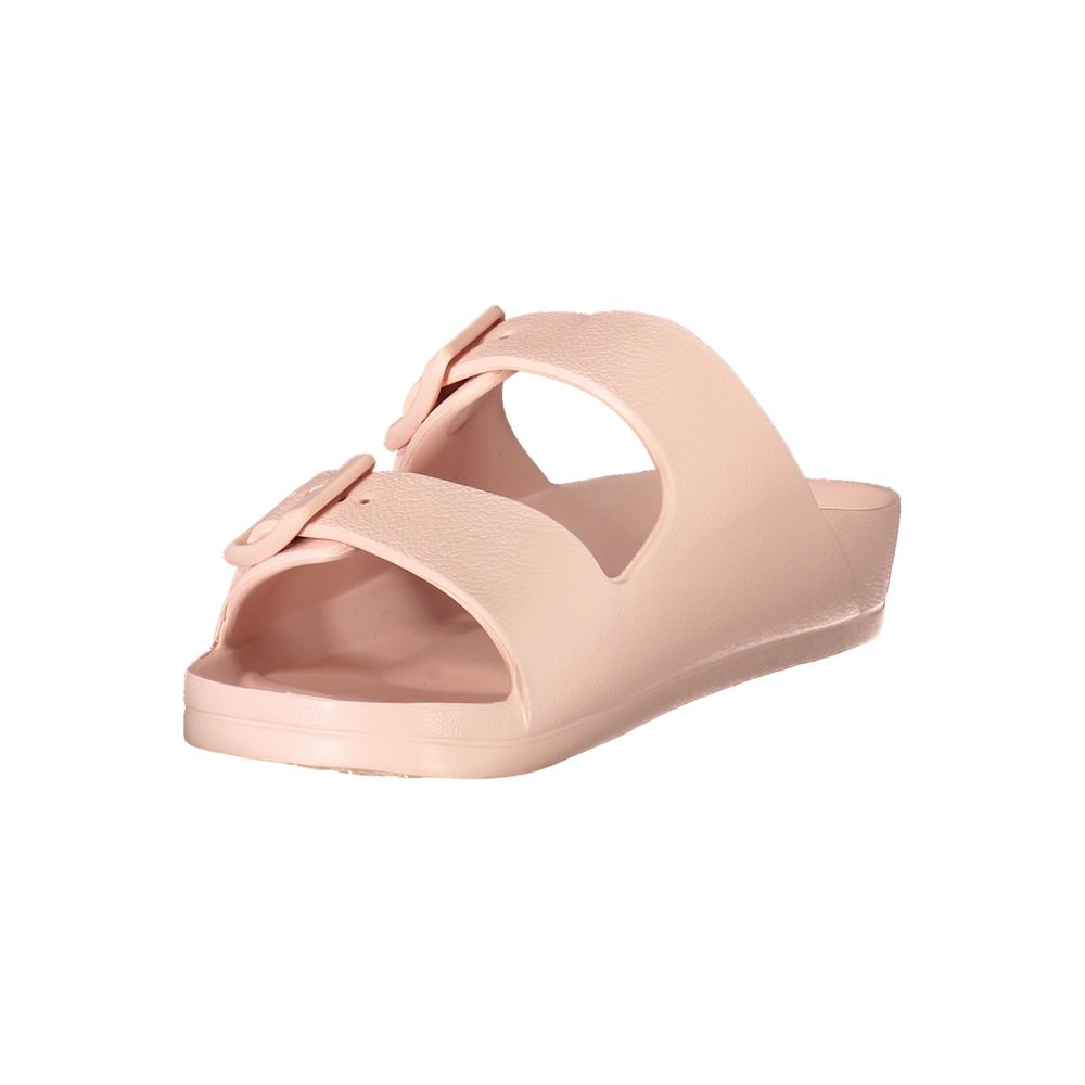 Sandale en plastique rose pour femme, Norvège 1963