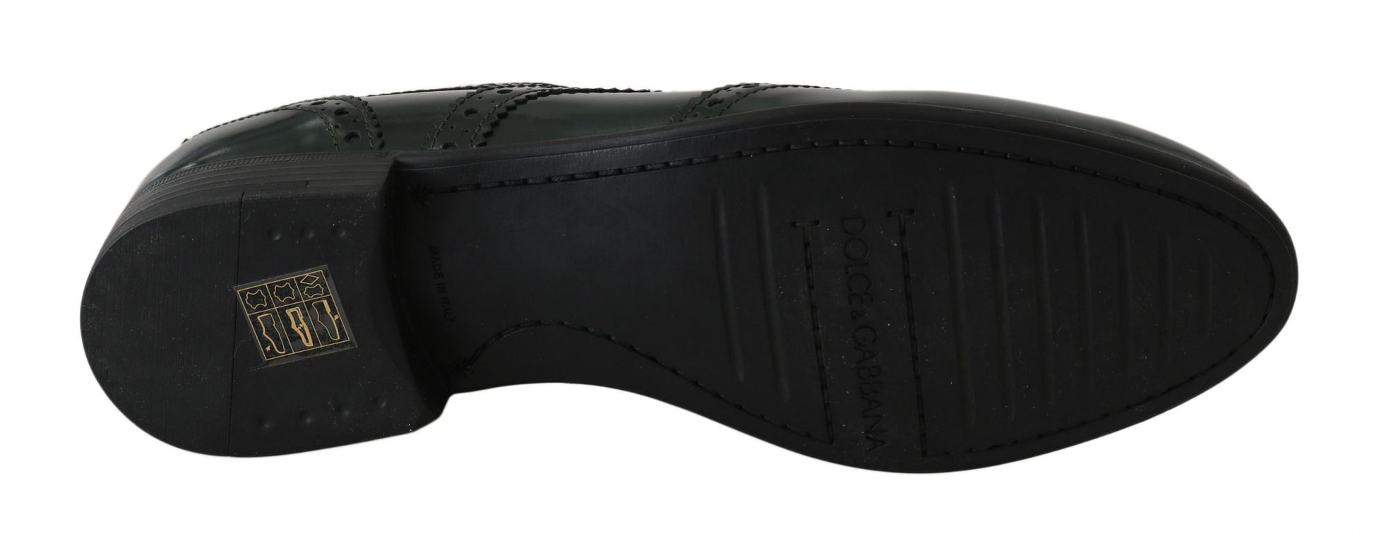 Dolce &amp; Gabbana Élégantes Richelieus Vertes Oxford Ballerines