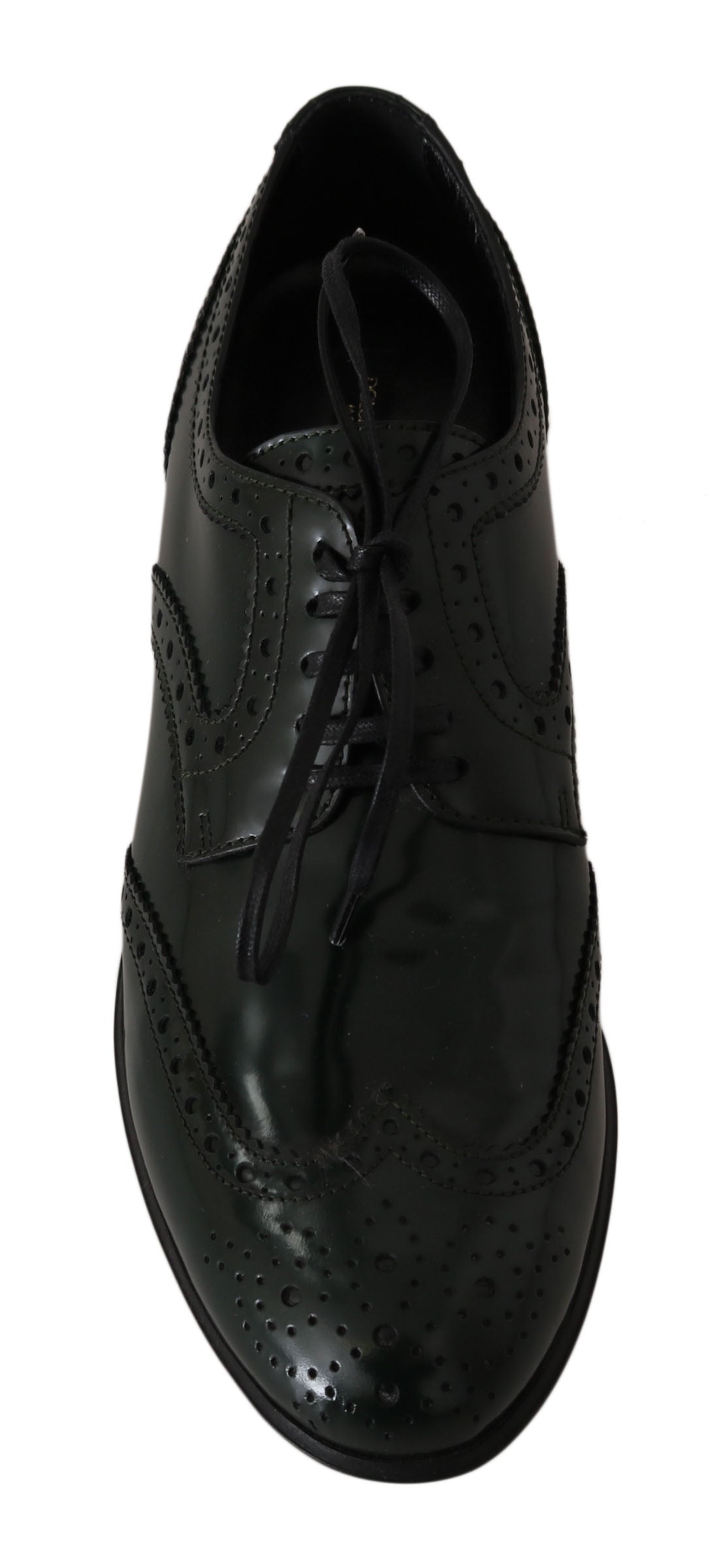 Dolce &amp; Gabbana Élégantes Richelieus Vertes Oxford Ballerines