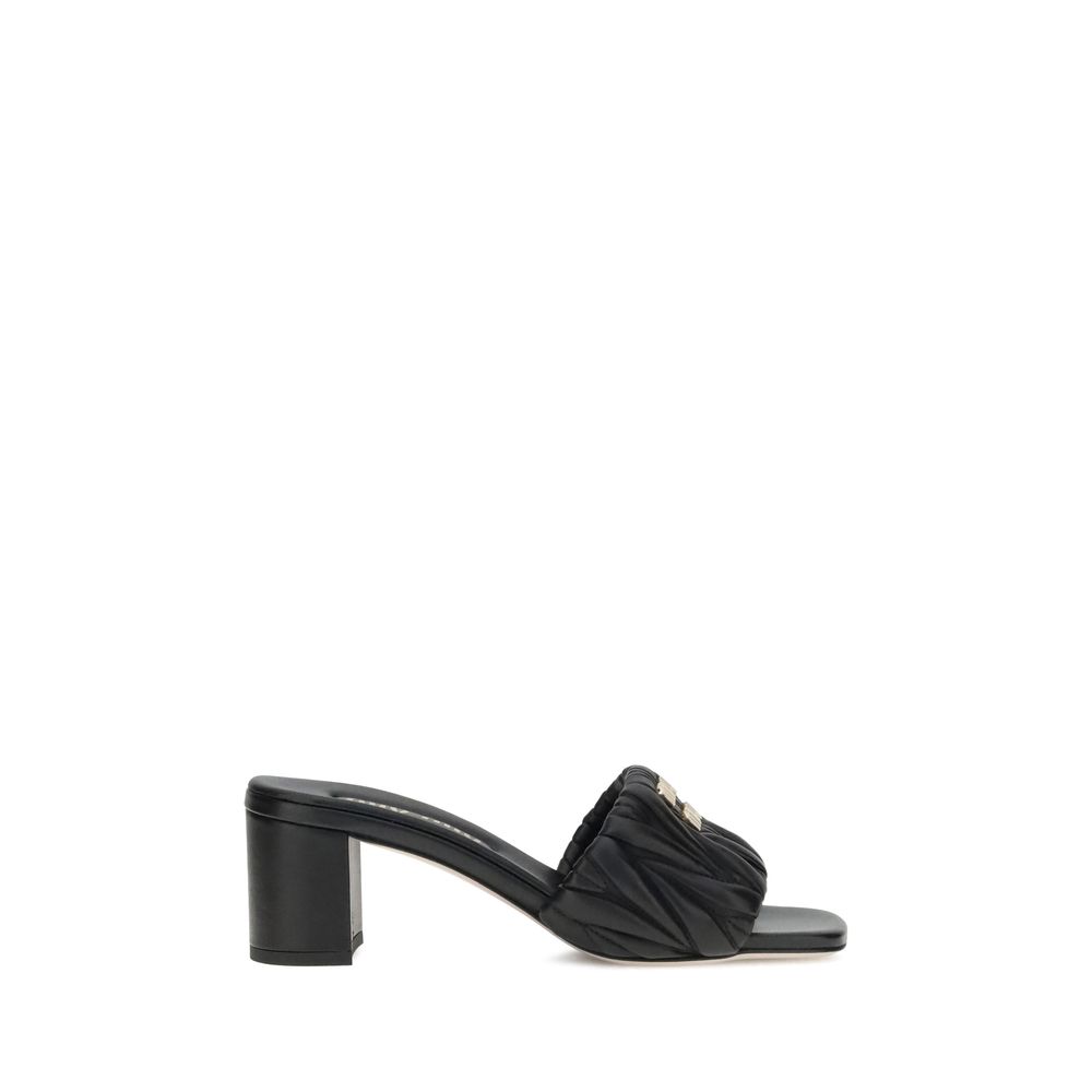 Sandales à logo Miu Miu