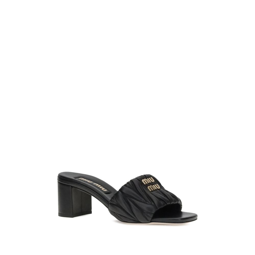 Sandales à logo Miu Miu