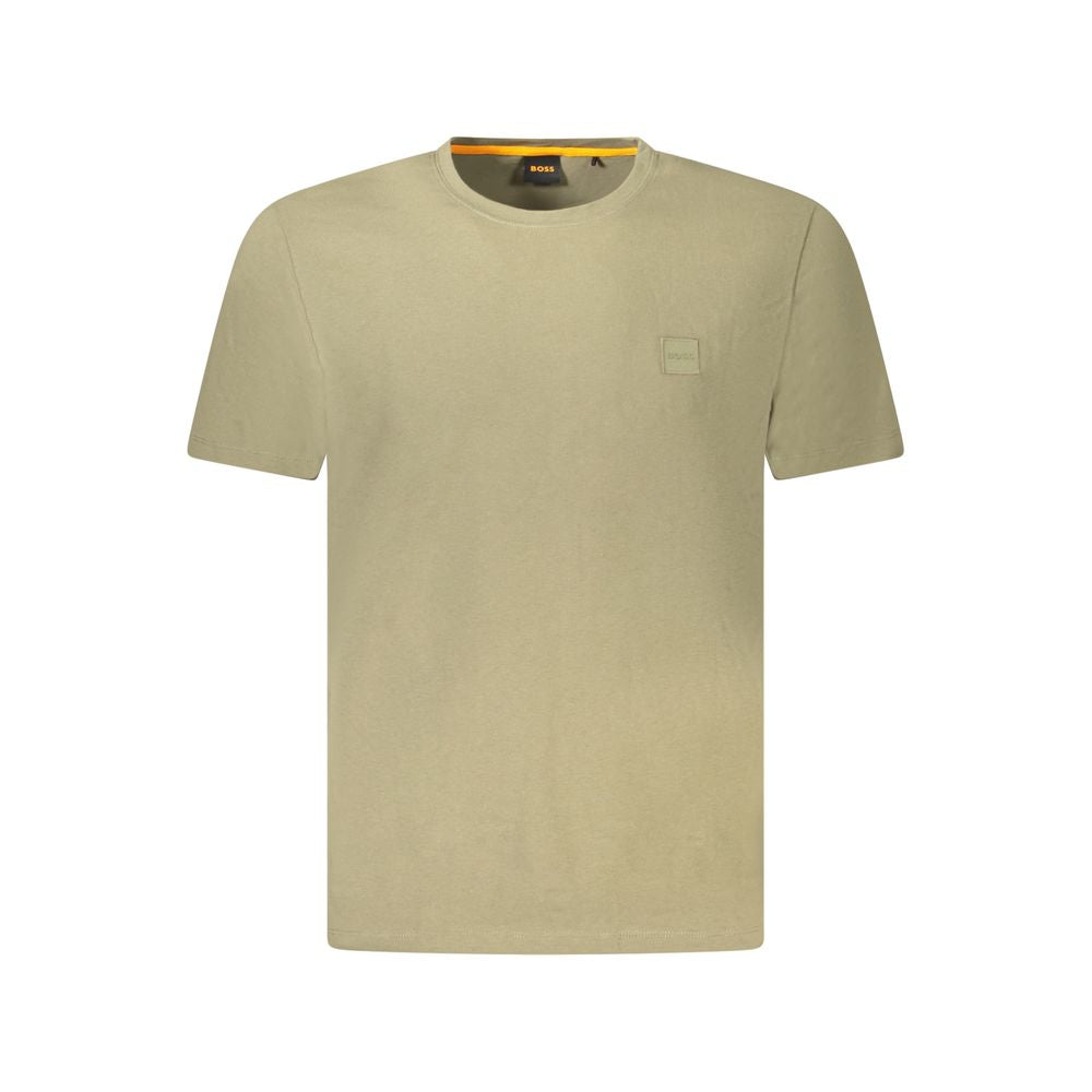 T-shirt homme en coton vert Hugo Boss