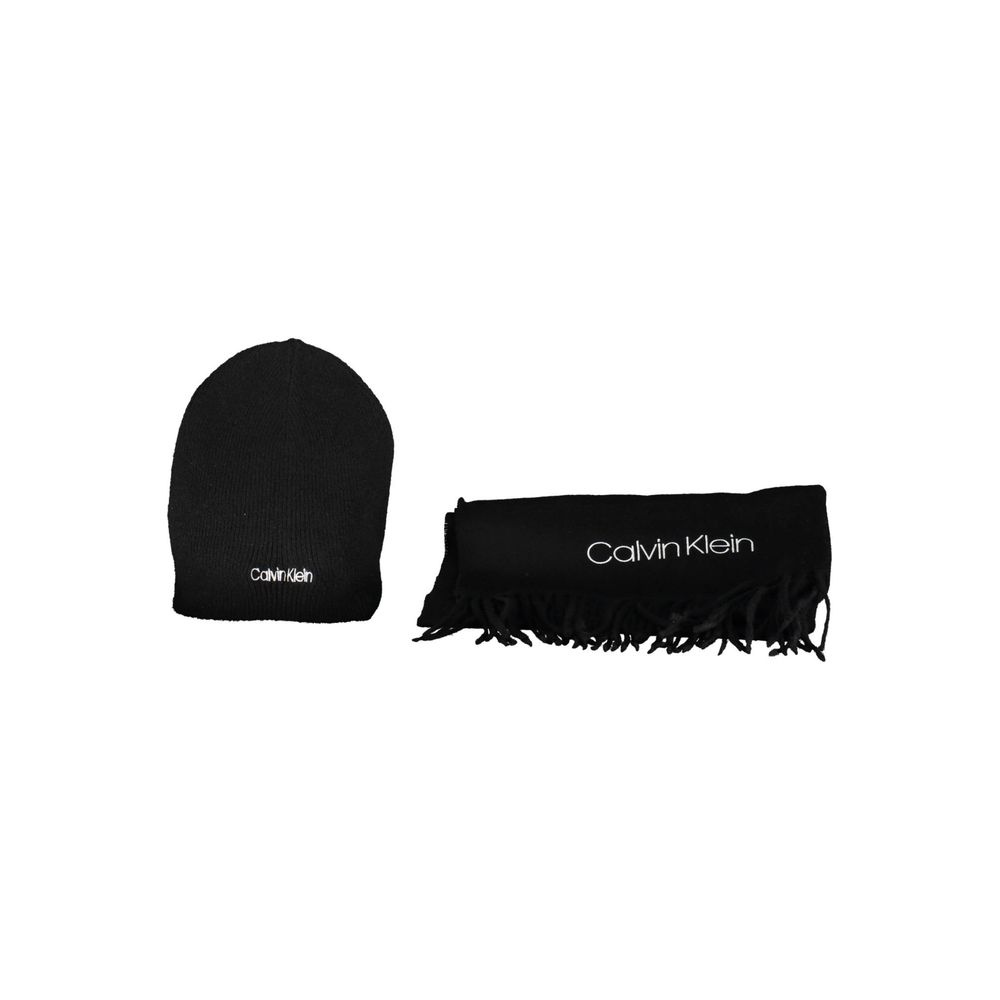 Écharpe noire en polyester Calvin Klein