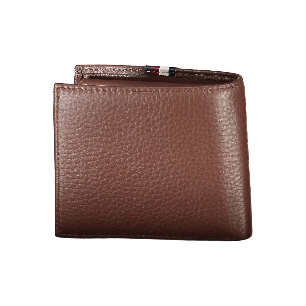 Portefeuille en cuir marron Tommy Hilfiger