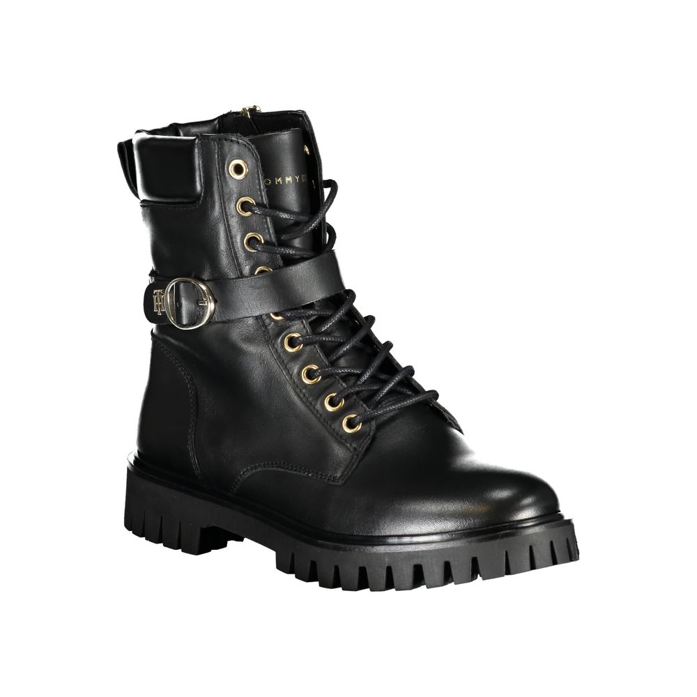 Bottes en polyester noires Tommy Hilfiger