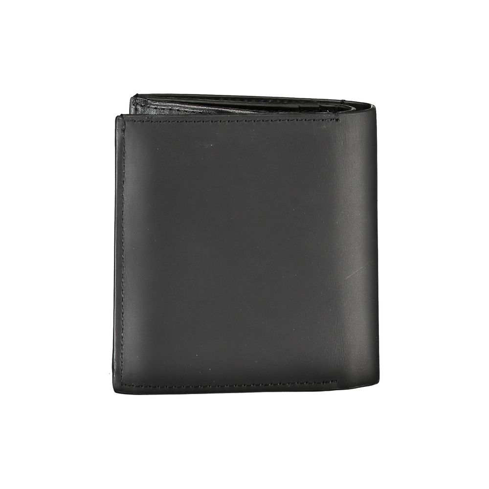 Portefeuille en cuir noir Calvin Klein