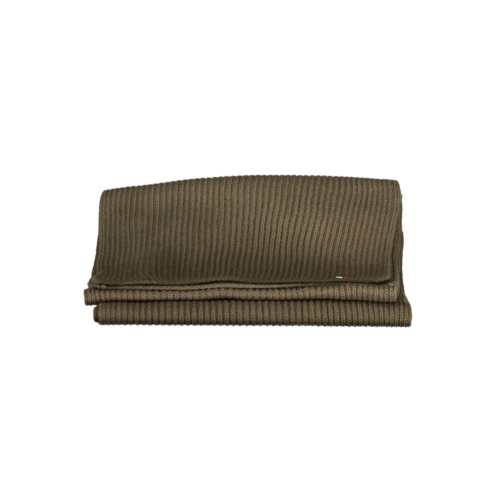 Écharpe en coton vert Tommy Hilfiger