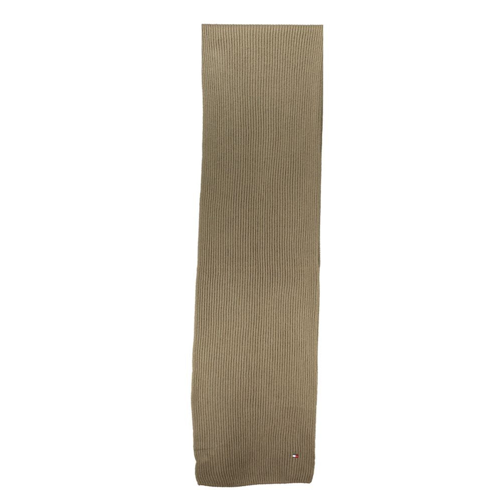 Écharpe en coton vert Tommy Hilfiger