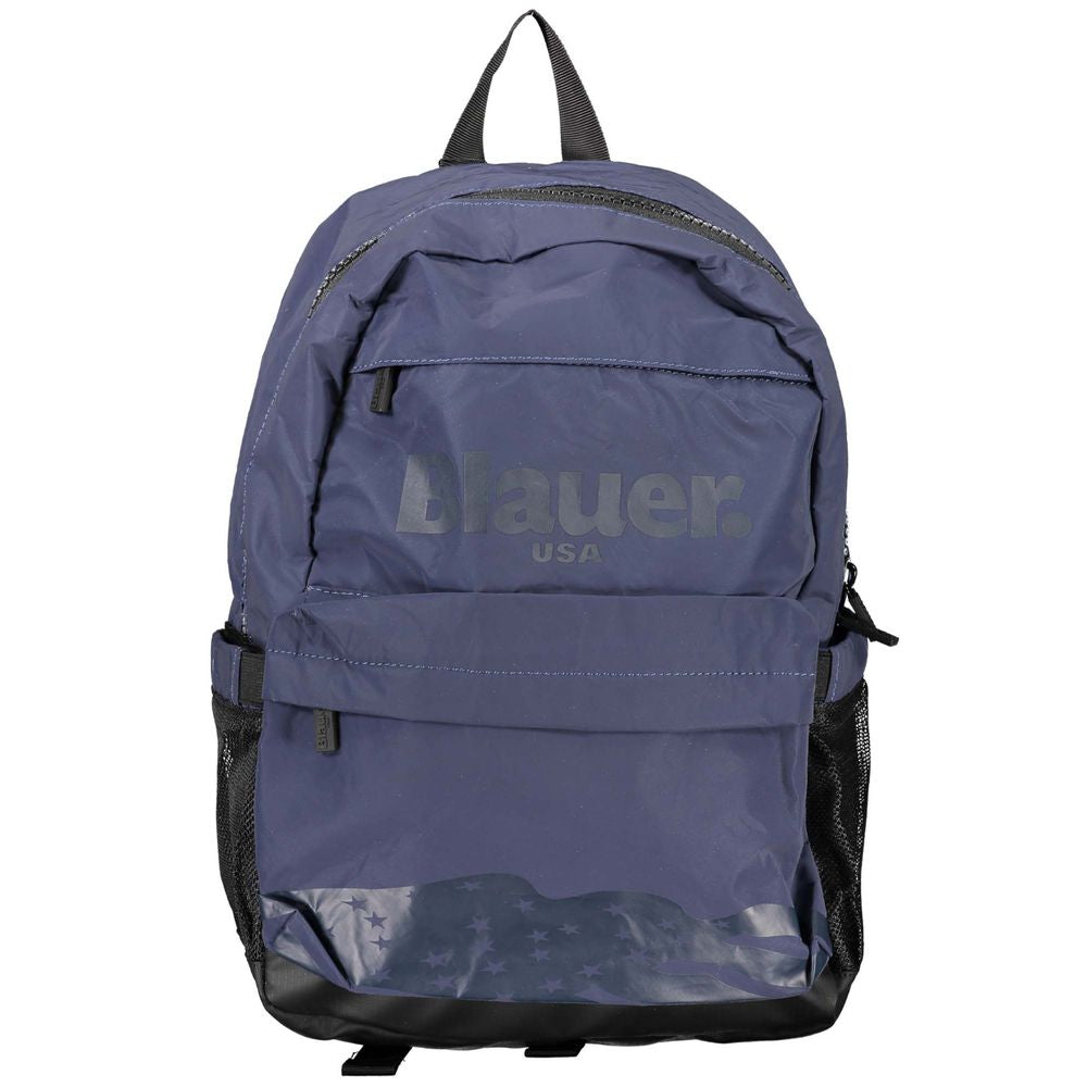 Sac à dos en polyester bleu Blauer