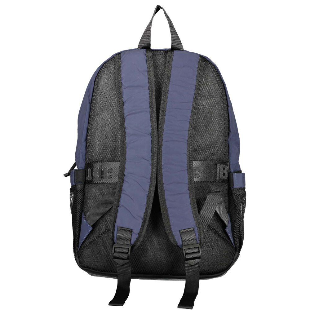 Sac à dos en polyester bleu Blauer