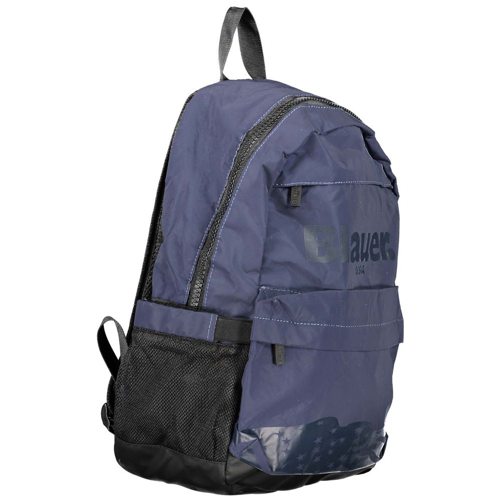 Sac à dos en polyester bleu Blauer