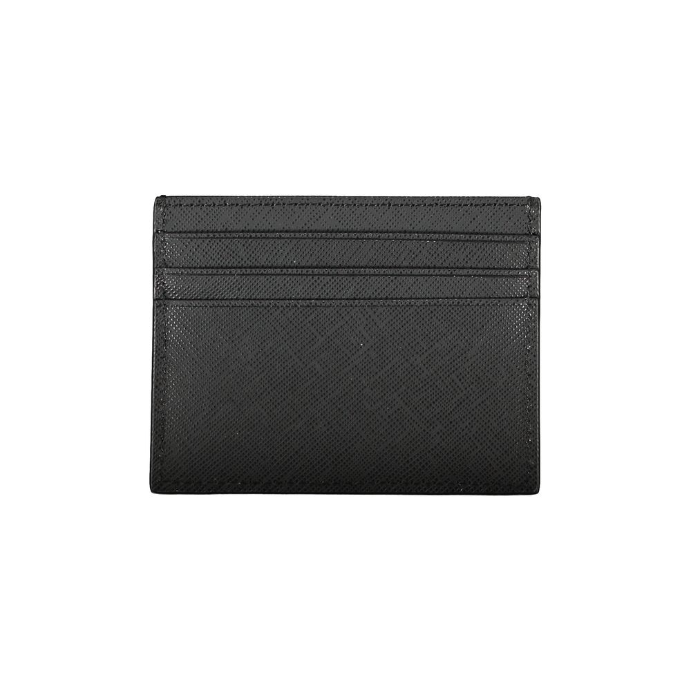Portefeuille en cuir noir Tommy Hilfiger