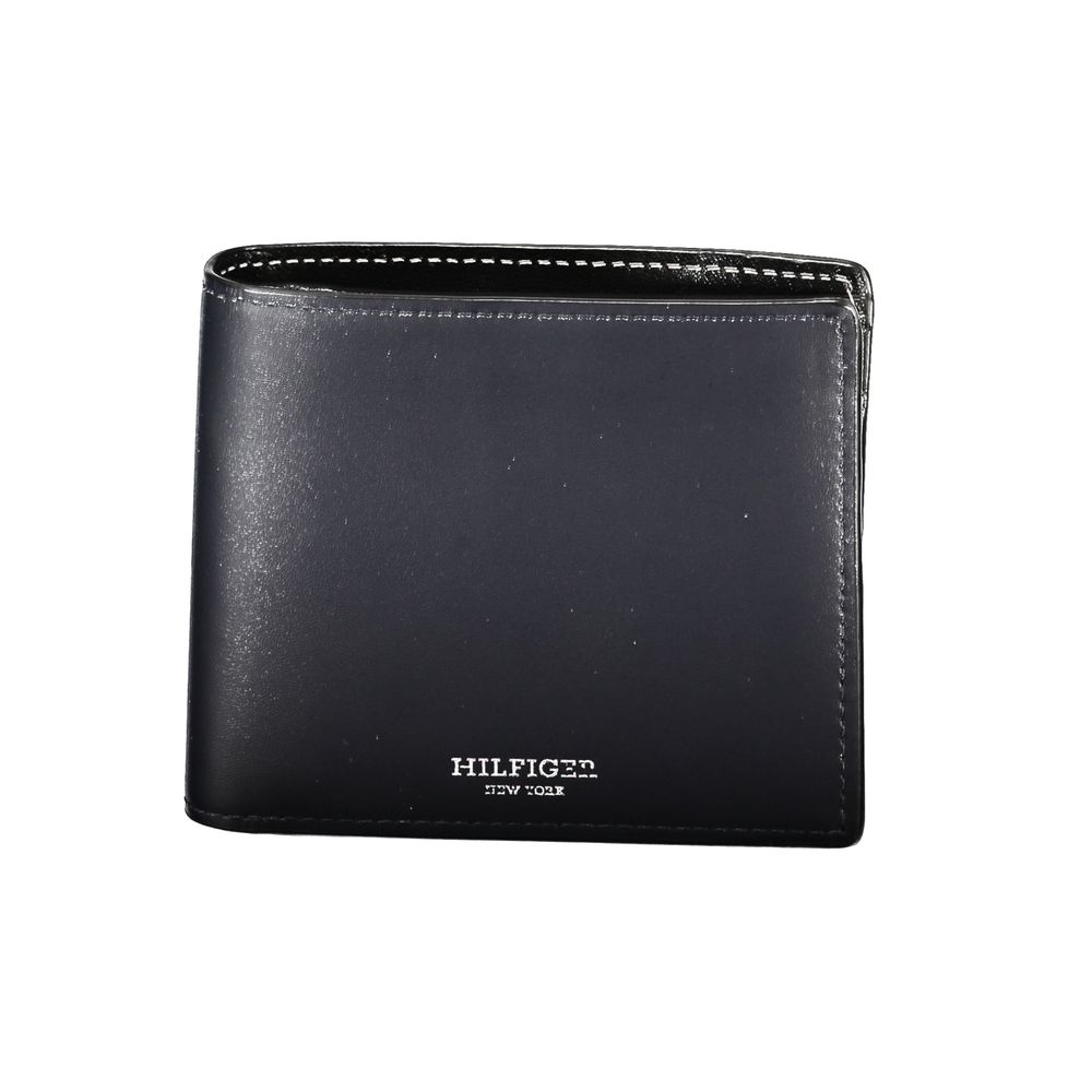 Portefeuille en cuir bleu Tommy Hilfiger