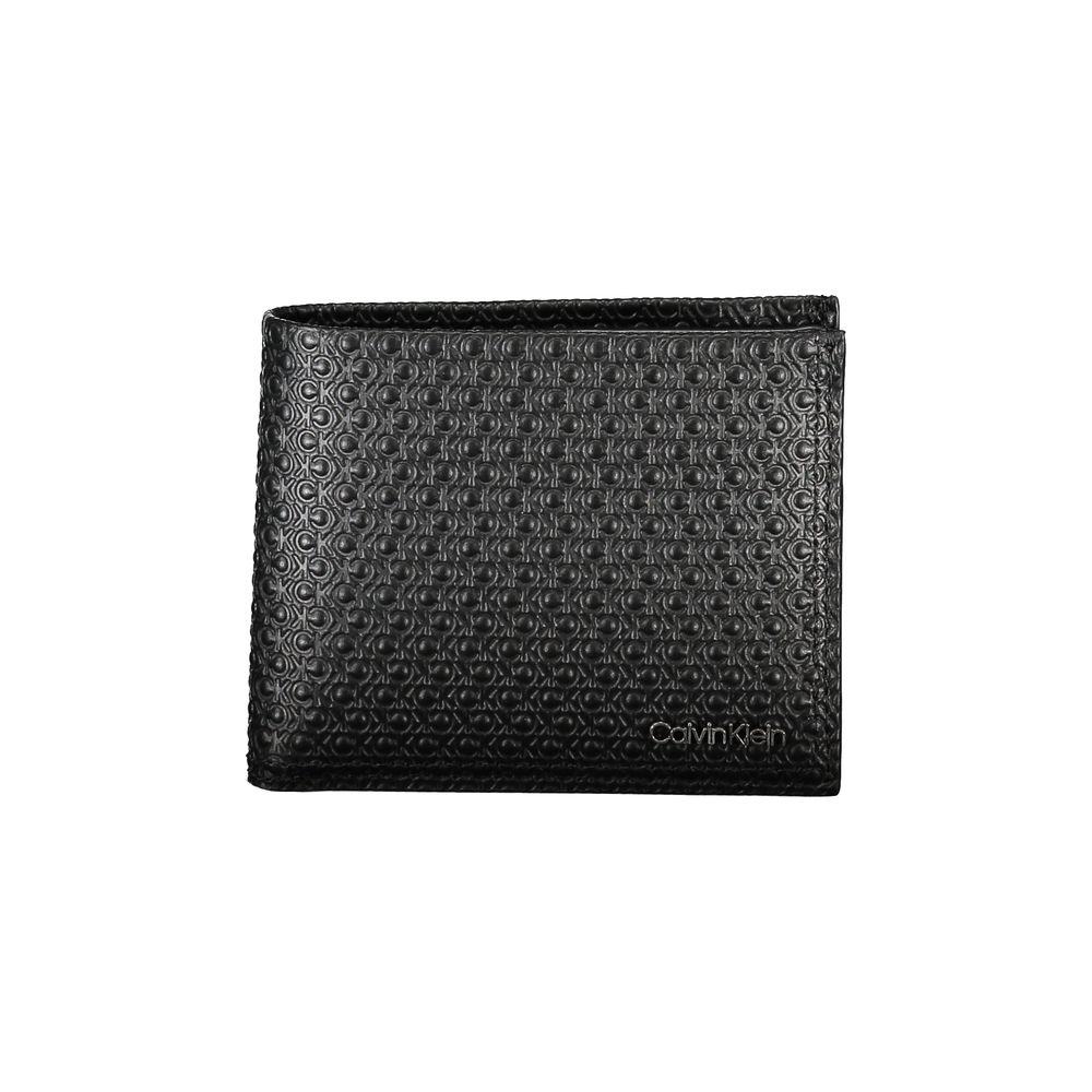 Portefeuille en cuir noir Calvin Klein