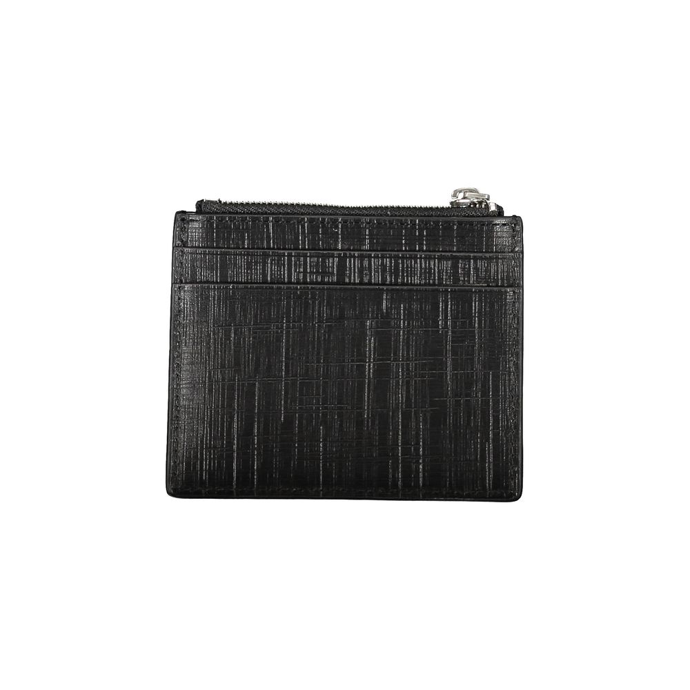 Portefeuille en cuir noir Calvin Klein